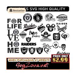 Las Vegas Raiders Bundle svg logo - Instant Download | High quality N-F-L logo svg