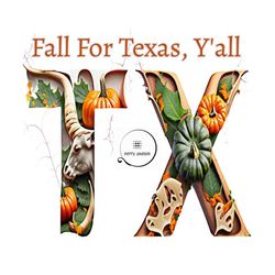 Texas Fall PNG, Fall png, Texas png, State of Texas png, Fall for Texas png
