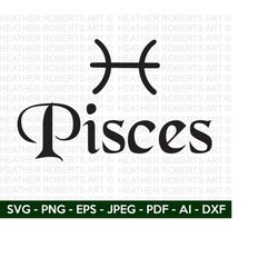 Pisces SVG, Pisces Zodiac Svg, Zodiac Signs SVG, Astrology Signs svg, Zodiac Symbols svg, Constellation Signs svg, Cut F
