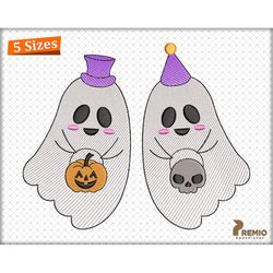 Trick or Treat Embroidery Design, Spooky Embroidery Design, Halloween Embroidery Designs, Spooky Ghost Digital Machine E