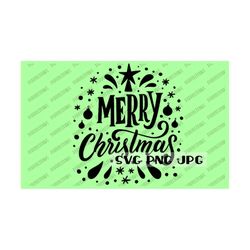 Merry Christmas SVG File, Digital Image, Instant Download svg png jpg