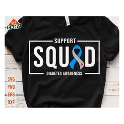 Support Squad Diabetes Awareness Svg, Diabetes Awareness, We Wear Blue Svg, Blue Ribbon Svg, Diabetes Svg, November Svg, You are Enough Svg