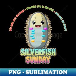 Silverfish Sunday Kawaii Bug Buffet - Decorative Sublimation PNG File - Transform Your Sublimation Creations