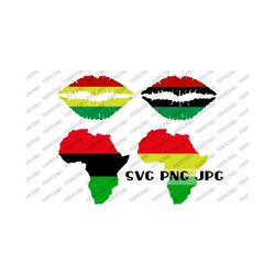 Africa svg bundle , Lips svg, Black History month svg, africa map svg, Cricut, svg png jpg