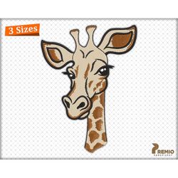 Giraffe Embroidery Design, Safari Animal Giraffe Embroidery Design -  Embroidery Giraffe, Machine Embroidery Files, Digi