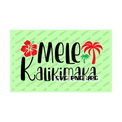 Mele Kalikimaka Hawaiian Merry Christmas SVG, Cut file, Sublimation, svgs png