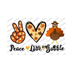 Peace Love Gobble SVG, Thanksgiving, Turkey, Clip Art, Fall, Autumn, Instead Download svg png jpg