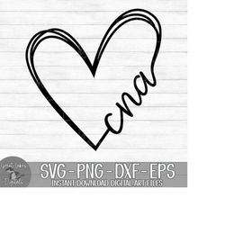 CNA Heart - Instant Digital Download - svg, png, dxf, and eps files included! Certified Nursing Assistant