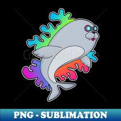 Seal with Glasses - Unique Sublimation PNG Download - Transform Your Sublimation Creations