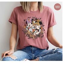 Cute Disney T-Shirts, Halloween Kids TShirts, Mickey Mouse Toddler Shirt, Floral Pumpkin Shirt, Matching Friends TShirts