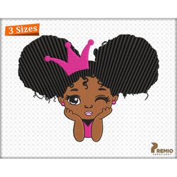 Peekaboo Afro Girl Embroidery Design, Black Girl Embroidery Design, Afro American Embroidery Designs, Black Woman Machin