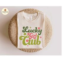 Lucky girl club svg,Shamrock and roll svg png,St Patrick's day svg,Retro svg,Women shirt,Trendy, Sublimation,svg file for cricut.