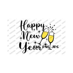 Happy New Year SVG, Happy New Year design, Cut File, Sublimation, Printable svg png jpg