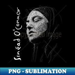 Sinad OConnor Scribble Art - Instant Sublimation Digital Download - Fashionable and Fearless