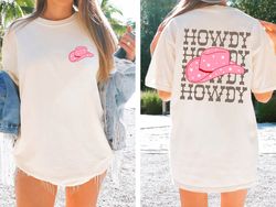 comfort retro howdy cowgirl hat shirt, vintage country girl shirt, howdy cowgirl shirt