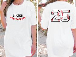 custom baseball jersey comfort colors shirt, womens custom baseball shirt, personalized baseball mom tee