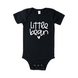 little bean baby bodysuit for baby shower gift,  pregnancy announcement, baby reveal, minimalist bodysuit, cute baby one