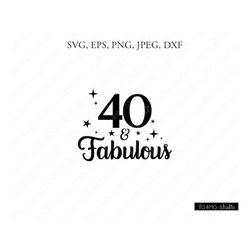 Forty Birthday SVG, 40th Birthday Svg, 40th Birthday, Birthday svg, Forty svg, Birthday cut file, Cricut, Silhouette Cut