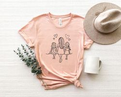 Mother And Daughters Shirt Png,  Girl Mom Shirt Png for Mothers Day ,Mom of Girls TShirt Png ,Minimalist Design With Bla