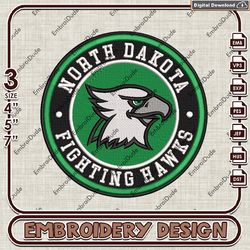 NCAA Logo Embroidery Files,NCAA Fighting Hawks Embroidery Designs, North Dakota Fighting Hawks Machine Embroidery Design