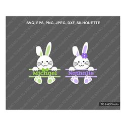 Bunny SVG, Easter SVG, Bunny split svg, Cute Bunny Svg, Bunny Face SVG, Cricut, Silhouette Cut File