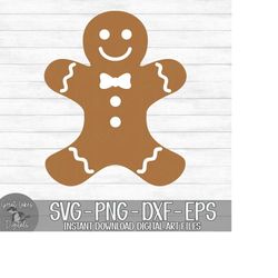 Gingerbread Man - Instant Digital Download - svg, png, dxf, and eps files included! Christmas, Gingerbread