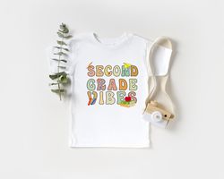 Second Grade Vibes, Back to School Shirt Png, First Day Of School Shirt Png, Shirt Png for Girls and Boys, Teacher Appre