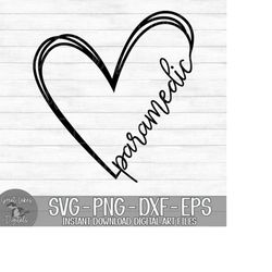Paramedic Heart - Instant Digital Download - svg, png, dxf, and eps files included!