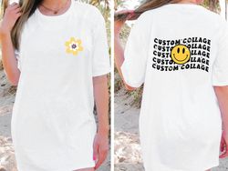 cute custom college comfort colors shirt, double sided cute college shirt, custom college shirt
