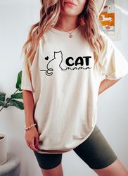 Cat Mama Shirt Png, Cat Mom Shirt Png, Cat Shirt Png for Cat Mom, Cat Lover, Mothers Day Gift For Cat Mom, Cat Lover Gif