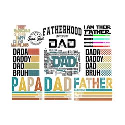 Fathers Day Svg Png Bundle The Cool Dad The Man The Myth The Legend Daddy Saurus First Father's Day Quotes Fatherhood Rad Like Dad