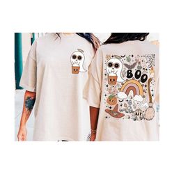 Cute Ghost Png, Boo Png, Retro Halloween Png, Halloween Sublimation, Kid Shirt Design, Spooky Halloween Png, Fall Sublimation Designs