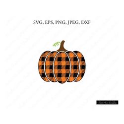 Halloween Plaid Pumpkin SVG, Thanksgiving Pumpkin Svg, Pumpkin Svg, Thanksgiving Svg, Halloween Svg, Cricut, Silhouette