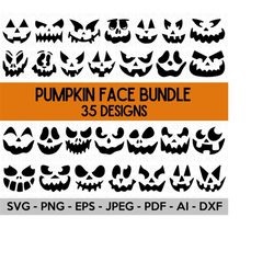 Pumpkin Face Svg, Jack O Lantern faces, Halloween pumpkins faces, Pumpkin Faces Clipart, Pumpkin Faces Cut File, Halloween face svg
