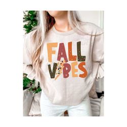 Retro Fall Vibes PNG Shirt Design, Groovy Fall Png, Tis The Season, Autumn PNG, Fall Girl, Fall Shirt Design, Smile Autumn Design Download