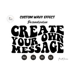 Custom Wavy Text Svg, Custom wavy letters svg, custom wavy font svg, custom wavy stacked svg, custom wavy font, custom wavy retro svg, png