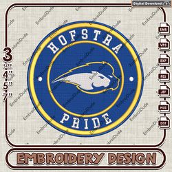 NCAA Logo Embroidery Files, NCAA Hofstra Pride Embroidery Designs, Hofstra Pride Machine Embroidery Design