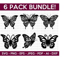 Butterfly Mini Svg Bundle, Buttefly Svg, Doodle Butterfly Svg, Monarch Butterfly svg, Butterfly Clipart, Cricut Cut File, Silhouette