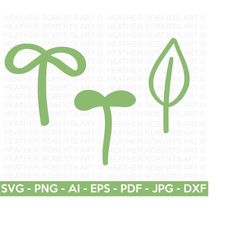 Plant SVG Bundle, Sprouts SVG, Leaves SVG, Leaf svg, Growing Plants svg, Growing Process svg, Nature svg, Cut File Cricut, Silhouette