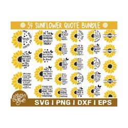 27 Sunflower Quotes Svg Bundle, Sunflower Svg, Flower Svg, Summer Svg,Sunshine Svg Bundle,Motivation,Cricut cut files silhouette,Svg,Png