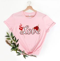 Love Heart Valentines day Shirt Png,  Cute Happy Valentines Day Shirt Png, gift for her Valentines day, womens Shirt Png