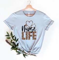 Nurse Life Shirt Png,Leopard Nurse Life Shirt Png, Leopard Cheetah Nurse Shirt Pngs,RN Shirt Pngs, Nurse Week, CNA Shirt