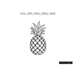 Pineapple SVG, Pineapple Clipart, Pineapple print SVG, SVG Files, Cricut, Silhouette Cut Files