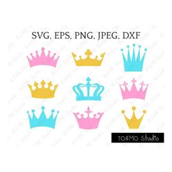 Crown SVG, Crown Clipart, Crown Princess SVG, SVG Files, Cricut, Silhouette Cut Files