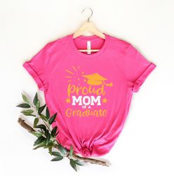 proud mom of a graduate t-shirt png, high school graduation gift for her, university, college grad tees, graduate gift,
