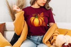 Pumpkin TShirt Png, Fall Colors Pumpkin Shirt Png, Thanksgiving Day Shirt Png, Pumpkin Lover Sweater, Thanksgiving Day G