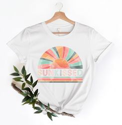 Sun Kissed Shirt Png, Beach Shirt Png, Summer Shirt Png, Gift For Vacation Crew, Summer Lover Shirt Png, Retro Summer Va