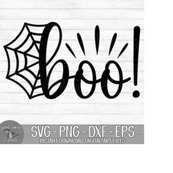 Boo! - Instant Digital Download - svg, png, dxf, and eps files included! Halloween, Spider Web
