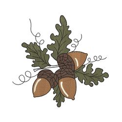 acorn, machine embroidery design