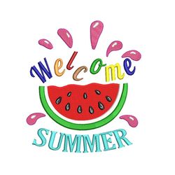 Welcome Summer Machine Embroidery Design